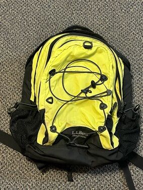 L.L. Bean Black and Yellow Shockwave Pack Close-Up